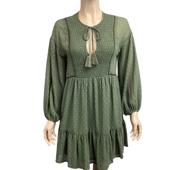 Zara dotted mesh mini dress size XS Xsmall NWT - Picture 3 of 9